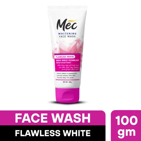 mec flawless whitening face wash
